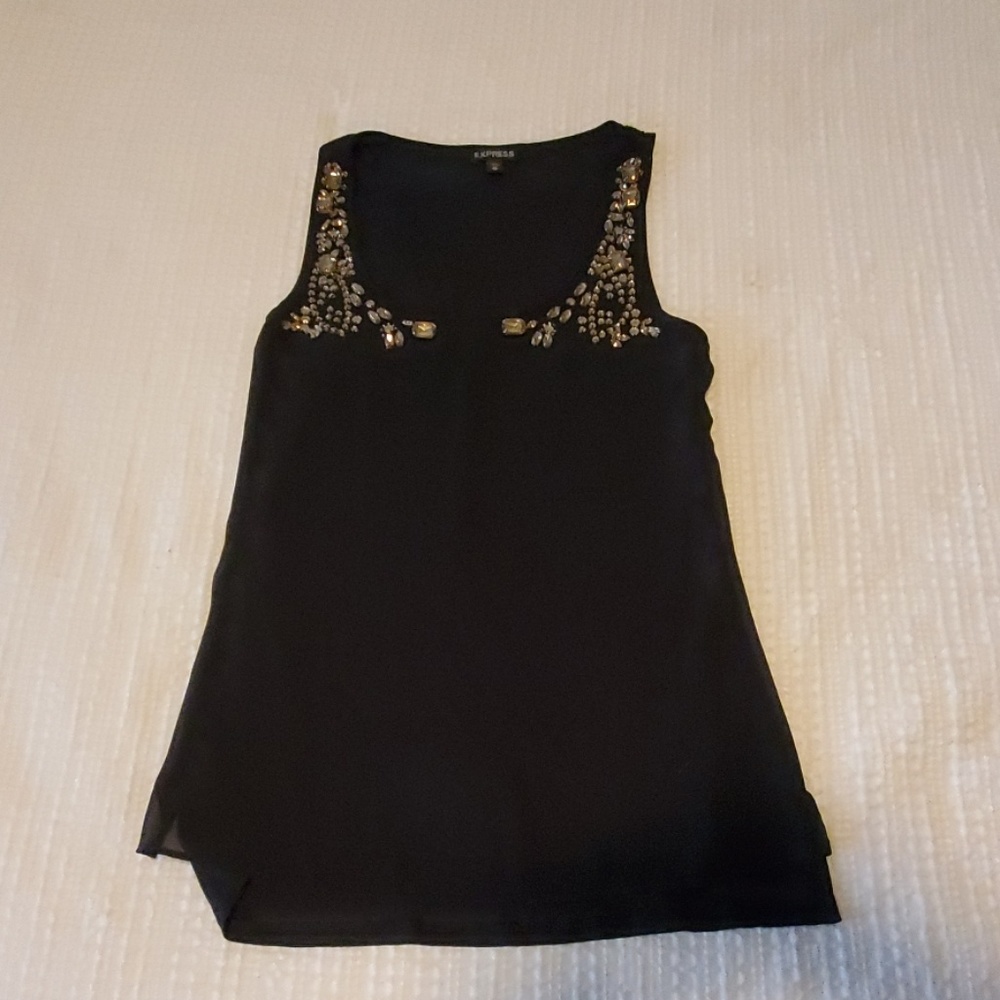 Xs, Express black tank top with rhinestones